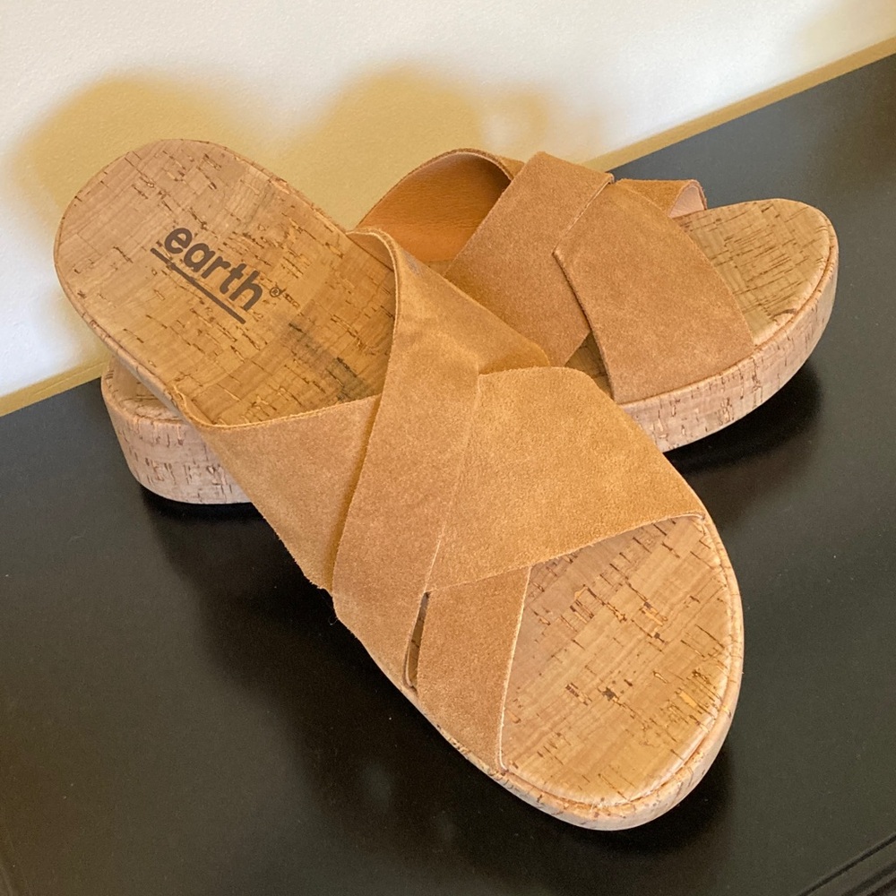 Earth Women's Brown Suede Mules